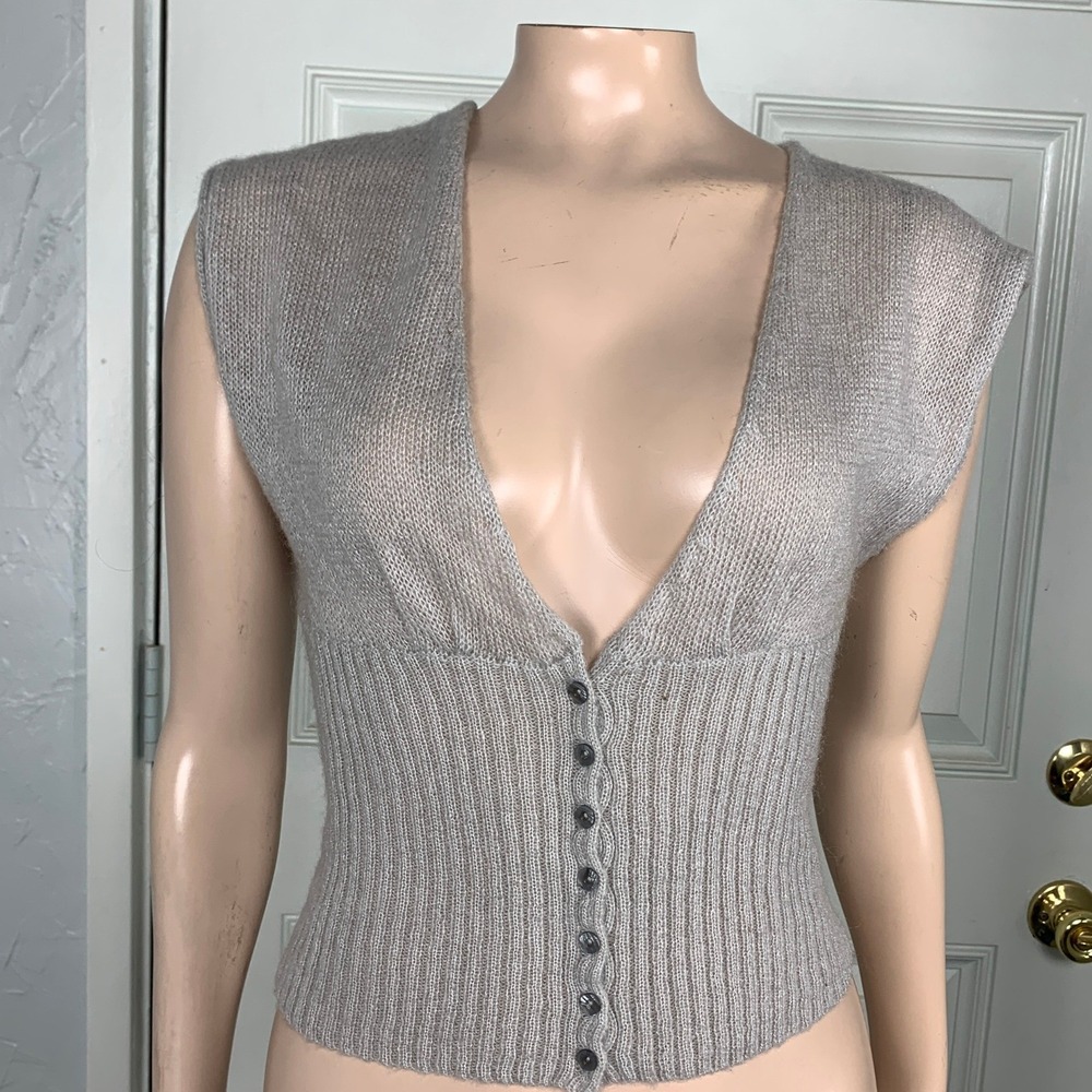 Vintage Y2K Old Navy Women Sweater Small Knit Button V neck Cardigan F3-6